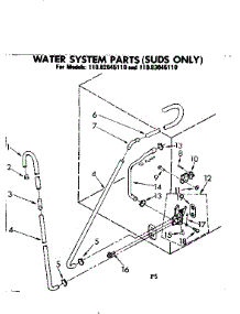 Water System Parts Suds Only parts for Kenmore Washer 110.82045110 (11082045110, 110 82045110) from AppliancePartsPros.com