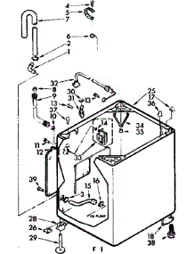 Cabinet Parts parts for Kenmore Washer 110.82050210 (11082050210, 110 82050210) from AppliancePartsPros.com