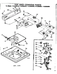 Top And Console Parts parts for Kenmore Washer 110.82050400 (11082050400, 110 82050400) from AppliancePartsPros.com