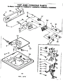 Top And Console Parts parts for Kenmore Washer 110.82050610 (11082050610, 110 82050610) from AppliancePartsPros.com