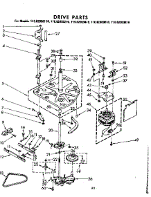Drive Parts parts for Kenmore Washer 110.82050610 (11082050610, 110 82050610) from AppliancePartsPros.com