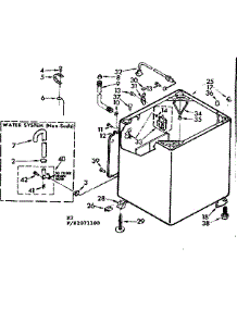 Cabinet Parts parts for Kenmore Washer 110.82071200 (11082071200, 110 82071200) from AppliancePartsPros.com