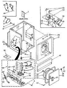 Cabinet parts for Sears Dryer 11087910100 from AppliancePartsPros.com