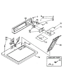 Top And Console parts for Sears Dryer 11087910100 from AppliancePartsPros.com