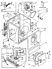 Cabinet parts for Sears Dryer 11087921100 from AppliancePartsPros.com