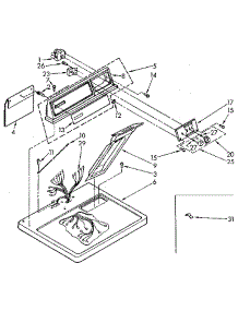 Top And Console parts for Sears Dryer 11087950800 from AppliancePartsPros.com