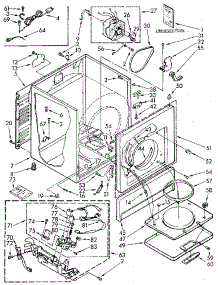 Cabinet parts for Sears Dryer 11087950800 from AppliancePartsPros.com