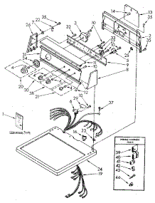 Top And Console Parts parts for Kenmore Dryer 110.87982300 (11087982300, 110 87982300) from AppliancePartsPros.com