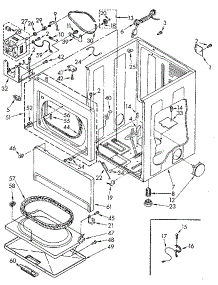 Cabinet parts for Kenmore Dryer 110.87982800 (11087982800, 110 87982800) from AppliancePartsPros.com
