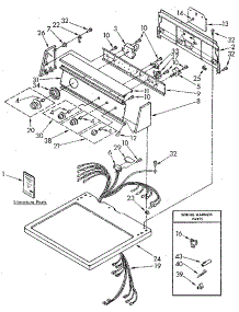 Top And Console parts for Kenmore Dryer 110.87983810 (11087983810, 110 87983810) from AppliancePartsPros.com