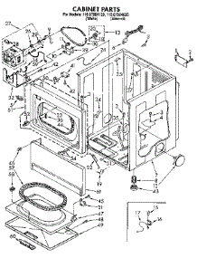 Cabinet parts for Kenmore Dryer 110.87984120 (11087984120, 110 87984120) from AppliancePartsPros.com