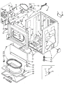 Cabinet parts for Kenmore Dryer 110.87984310 (11087984310, 110 87984310) from AppliancePartsPros.com
