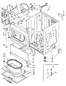 Cabinet parts for Kenmore Dryer 110.87984800 (11087984800, 110 87984800) from AppliancePartsPros.com