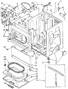 Cabinet parts for Kenmore Dryer 110.87993110 (11087993110, 110 87993110) from AppliancePartsPros.com