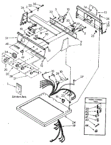 Top And Console parts for Kenmore Dryer 110.87993700 (11087993700, 110 87993700) from AppliancePartsPros.com