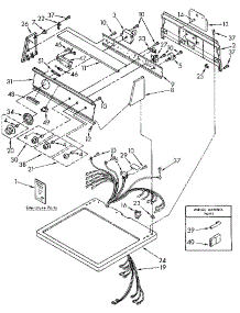 Top And Console parts for Kenmore Dryer 110.87993810 (11087993810, 110 87993810) from AppliancePartsPros.com