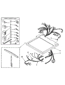 Dryer Top parts for Kenmore Dryer 110.87994800 (11087994800, 110 87994800) from AppliancePartsPros.com