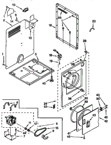 Cabinet parts for Kenmore Dryer 110.88182891 (11088182891, 110 88182891) from AppliancePartsPros.com