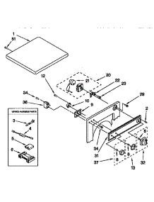 Top And Console parts for Kenmore Dryer 110.88184891 (11088184891, 110 88184891) from AppliancePartsPros.com
