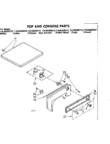 Top And Console Parts parts for Kenmore Dryer 110.88390110 (11088390110, 110 88390110) from AppliancePartsPros.com