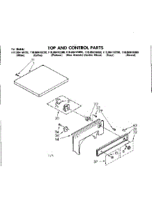 Top And Control Parts parts for Kenmore Dryer 110.88416100 (11088416100, 110 88416100) from AppliancePartsPros.com