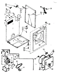 Cabinet Parts parts for Kenmore Dryer 110.88416120 (11088416120, 110 88416120) from AppliancePartsPros.com