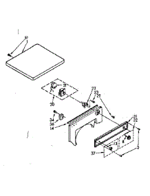 Top And Console Parts parts for Kenmore Dryer 110.88416830 (11088416830, 110 88416830) from AppliancePartsPros.com