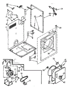 Cabinet Parts parts for Kenmore Dryer 110.88416830 (11088416830, 110 88416830) from AppliancePartsPros.com