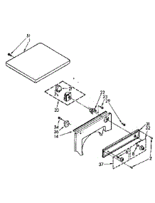 Top And Console Parts parts for Kenmore Dryer 110.88417300 (11088417300, 110 88417300) from AppliancePartsPros.com