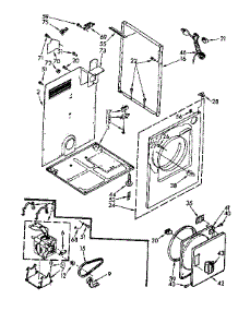 Cabinet Parts parts for Kenmore Dryer 110.88417800 (11088417800, 110 88417800) from AppliancePartsPros.com