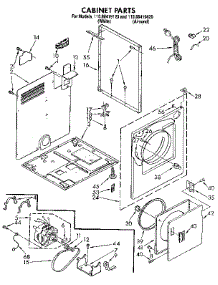 Cabinet parts for Kenmore Dryer 110.88419120 (11088419120, 110 88419120) from AppliancePartsPros.com