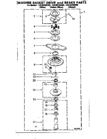 Washer Basket Drive & Brake Parts parts for Kenmore Washer Dryer Combo 110.88495100 (11088495100, 110 88495100) from AppliancePartsPros.com