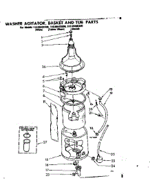 Washer Agitator Basket & Tub Parts parts for Kenmore Washer Dryer Combo 110.88495100 (11088495100, 110 88495100) from AppliancePartsPros.com