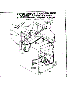 Dryer Supports And Washer Cabinet Harness Parts parts for Kenmore Washer Dryer Combo 110.88495100 (11088495100, 110 88495100) from AppliancePartsPros.com