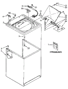 Top And Cabinet parts for Kenmore Washer 110.92274100 (11092274100, 110 92274100) from AppliancePartsPros.com