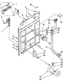 Rear Panel parts for Kenmore Washer 110.92275100 (11092275100, 110 92275100) from AppliancePartsPros.com