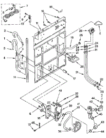 Rear Panel parts for Kenmore Washer 110.92279600 (11092279600, 110 92279600) from AppliancePartsPros.com