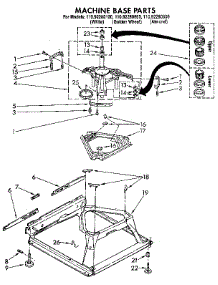 Machine Base parts for Kenmore Washer 110.92280100 (11092280100, 110 92280100) from AppliancePartsPros.com