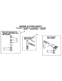 Water System parts for Kenmore Washer 110.92280800 (11092280800, 110 92280800) from AppliancePartsPros.com