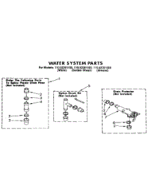 Water System parts for Kenmore Washer 110.92281600 (11092281600, 110 92281600) from AppliancePartsPros.com