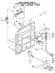 Rear Panel parts for Kenmore Washer 110.92281800 (11092281800, 110 92281800) from AppliancePartsPros.com