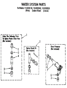 Water System parts for Kenmore Washer 110.92282100 (11092282100, 110 92282100) from AppliancePartsPros.com