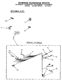 Wiring Harness parts for Kenmore Washer 110.92282100 (11092282100, 110 92282100) from AppliancePartsPros.com
