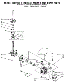 Brake, Clutch, Gearcase, Motor And Pump parts for Kenmore Washer 110.92282600 (11092282600, 110 92282600) from AppliancePartsPros.com
