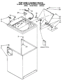 Top And Cabinet parts for Kenmore Washer 110.92282600 (11092282600, 110 92282600) from AppliancePartsPros.com