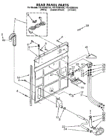 Rear Panel parts for Kenmore Washer 110.92282600 (11092282600, 110 92282600) from AppliancePartsPros.com