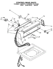 Control Panel parts for Kenmore Washer 110.92282800 (11092282800, 110 92282800) from AppliancePartsPros.com