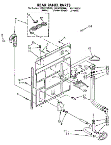 Rear Panel parts for Kenmore Washer 110.92283600 (11092283600, 110 92283600) from AppliancePartsPros.com