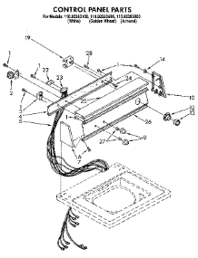 Control Panel parts for Kenmore Washer 110.92283600 (11092283600, 110 92283600) from AppliancePartsPros.com