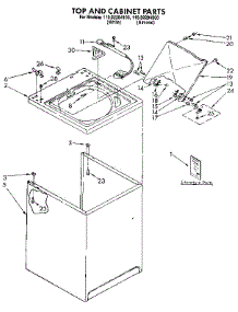 Top And Cabinet parts for Kenmore Washer 110.92284100 (11092284100, 110 92284100) from AppliancePartsPros.com
